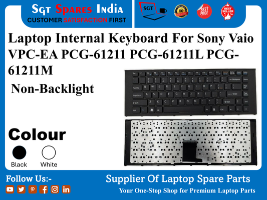 Laptop Internal Keyboard For Sony Vaio VPC-EA PCG-61211 PCG-61211L PCG- 61211M Non-Backlight Colour Black White