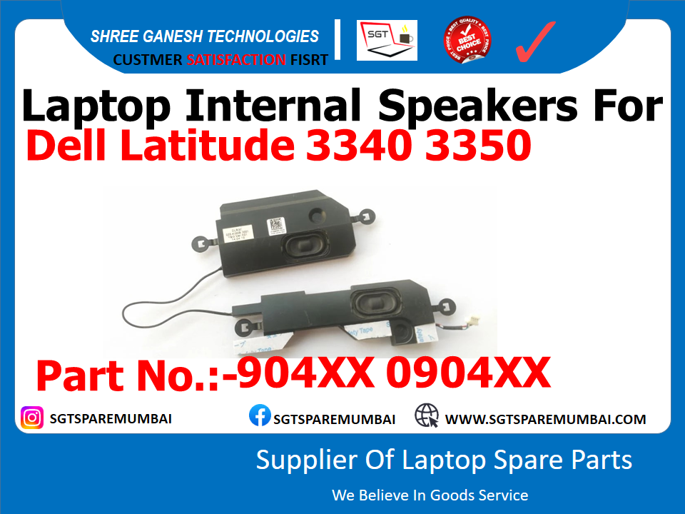 Laptop Internal Speakers For Dell Latitude 3340 3350 Part No.:-904XX 0904XX