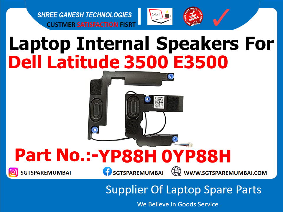 Laptop Internal Speakers For Dell Latitude 3500 E3500 Part No.:-YP88H 0YP88H