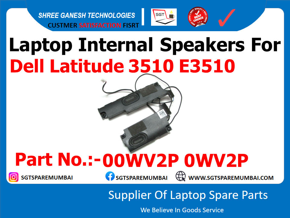 Laptop Internal Speakers For Dell Latitude 3510 E3510 Part No.:-00WV2P 0WV2P