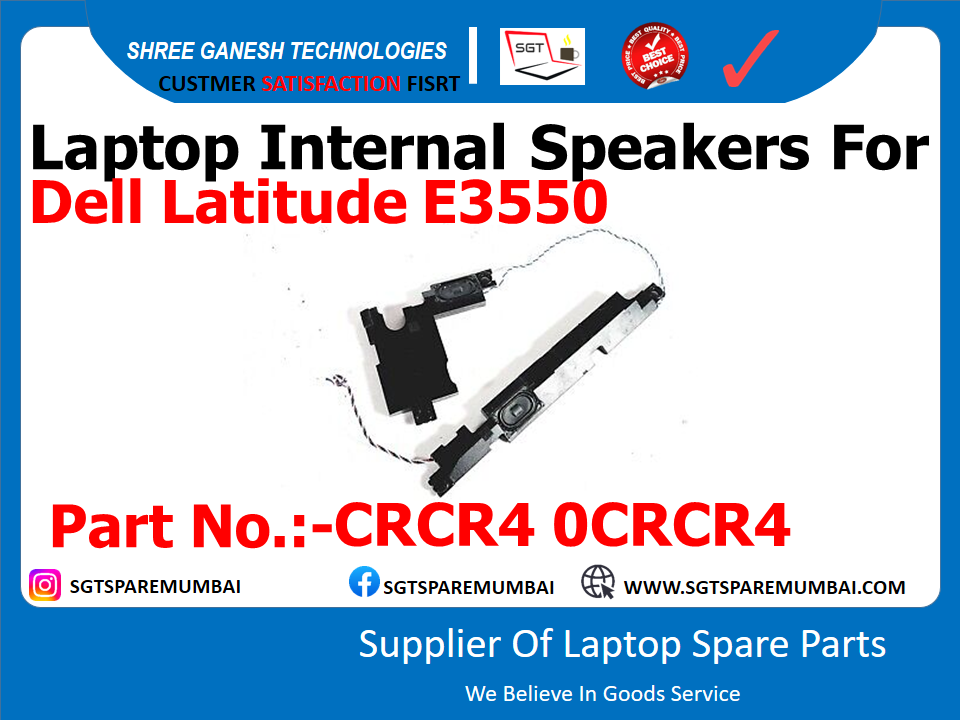 Laptop Internal Speakers For Dell Latitude E3550 Part No.: -CRCR4 0CRCR4