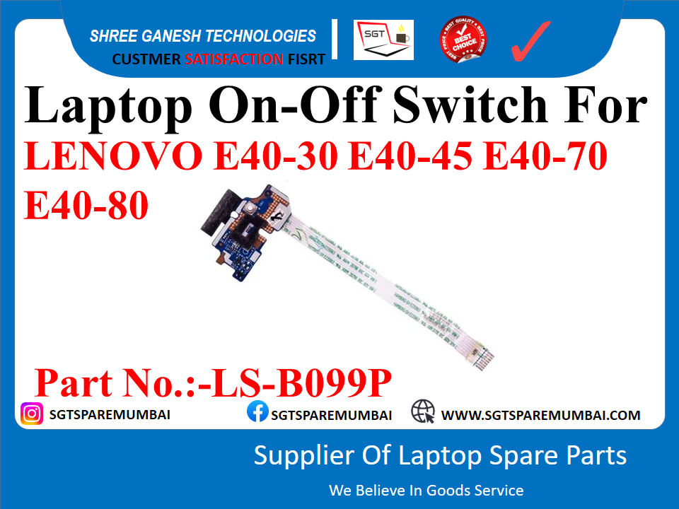 Laptop On-Off Switch For LENOVO E40-30 E40-45 E40-70 E40-80 Part No..-LS-B099P