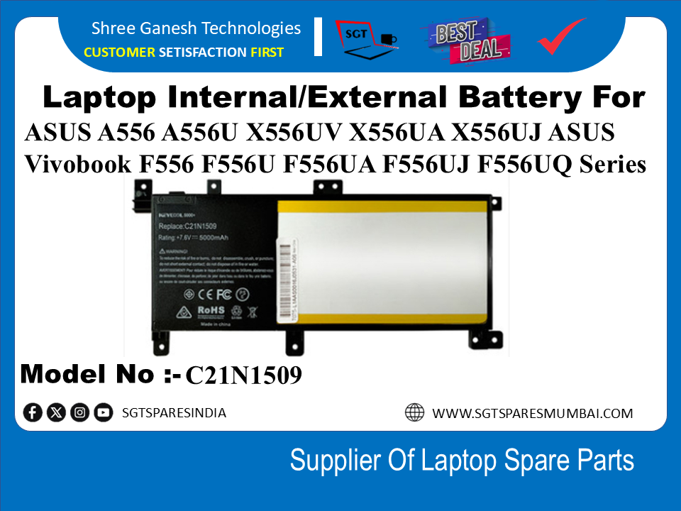 A-sus C21N1509 Internal  Battery For ASUS A556 A556U X556UV X556UA X556UJ ASUS Vivobook F556 F556U F556UA F556UJ F556UQ Series