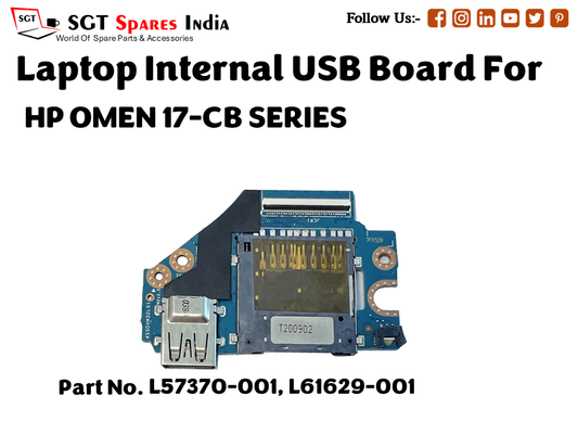 laptop Internal USB or IO board For HP OMEN 17 CB SERIES  Part no. L57370 001, L61629 001
