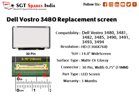 Dell Vostro 3480 Replacement screen