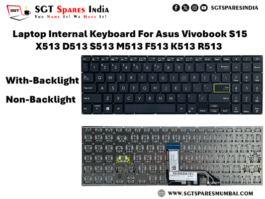 Laptop Internal Keyboard For Asus Vivobook S15 X513 D513 S513 M513 F513 K513 R513 With-Backlight Non-Backlight Black colour