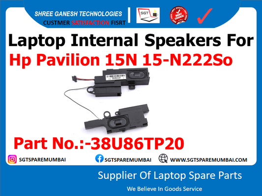 Laptop Internal Speakers For Hp Pavilion 15N 15-N222So Part No.:-38U86TP20