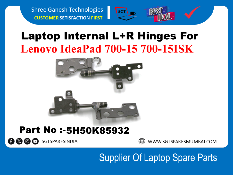 Laptop Internal L+R Hinges For Lenovo IdeaPad 700-15 700-15ISK Part No :-5H50K85932