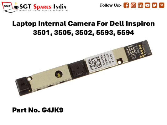 Laptop Internal Camera For Dell Inspiron 3501, 3505, 3502, 5593, 5594 Part No. G4JK9