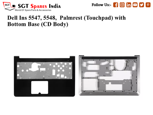 Dell Ins 5547, 5548, Palmrest (Touchpad) with Bottom Base (CD Body)