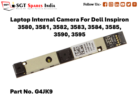 Laptop Internal Camera For Dell Inspiron 3580, 3581, 3582, 3583, 3584, 3585, 3595 Part No. G4JK9