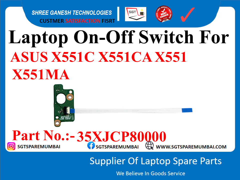 Laptop On-Off Switch For ASUS X551C X551CA X551  X551MA Part No.:-35XJCPS0000