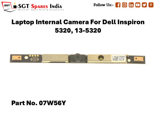 Laptop Internal Camera For Dell Inspiron 5320, 13-5320 Part No. 07W56Y