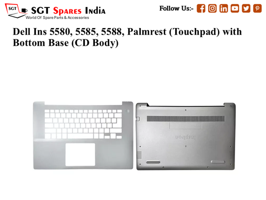 Dell Ins 5580, 5585, 5588, Palmrest (Touchpad) with Bottom Base (CD Body)