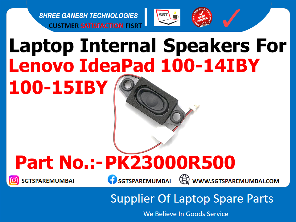 Laptop Internal Speakers For Lenovo IdeaPad 100-14IBY 100-15IBY Part No.: - PK23000R500