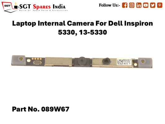 Laptop Internal Camera For Dell Inspiron 5330, 13-5330 Part No. 089W67