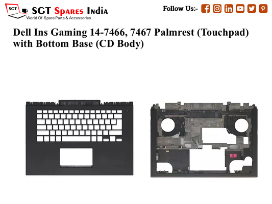 Dell Ins Gaming 14-7466, 7467 Palmrest (Touchpad) with Bottom Base (CD Body)