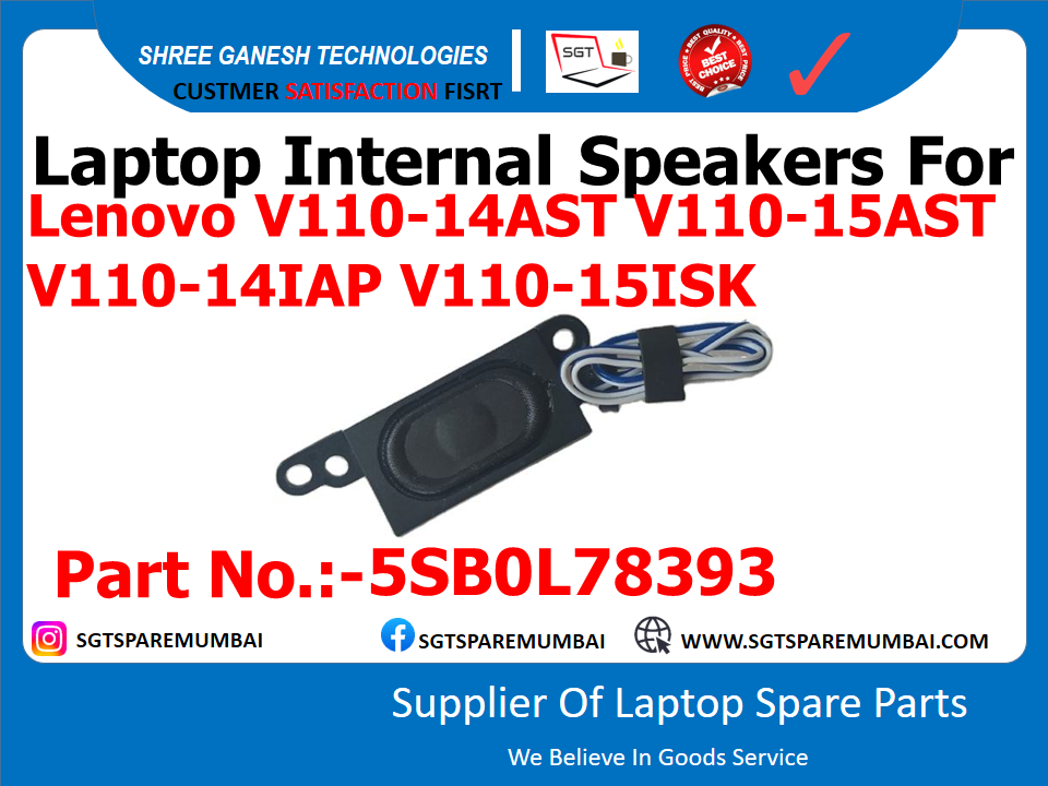 Laptop Internal Speakers For Lenovo V110-14ASTV110-15AST V110-14IAP V110-15ISK Part No.:-5SB0L78393