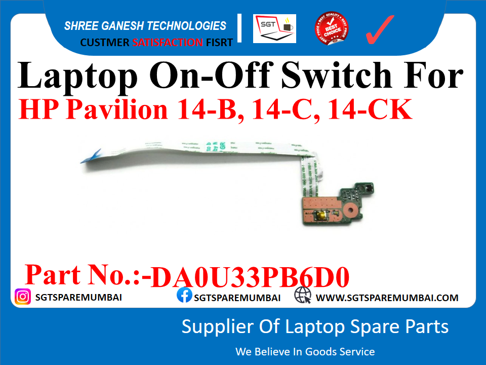 Laptop On-Off Switch For HP Pavilion 14-B, 14-C