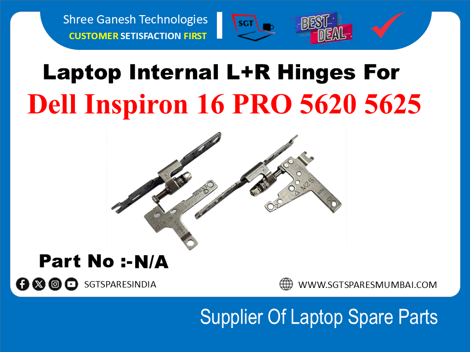 Laptop Internal L+R Hinges For Dell Inspiron 16 PRO 5620 5625