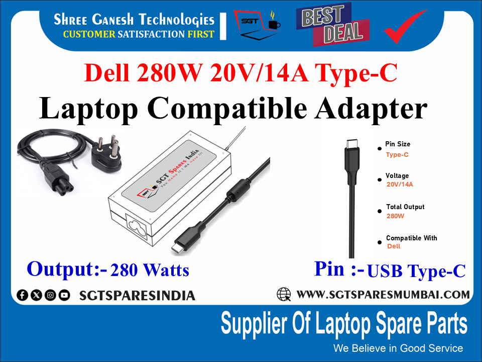 Dell 280W 20V/14A Type-C Laptop Compatible adapter
