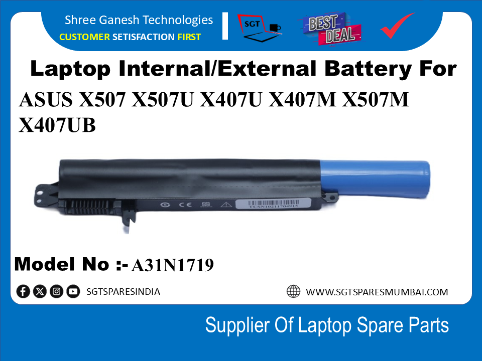 A-sus A31N1719 Internal  Battery For ASUS X507 X507U X407U X407M X507M X407UB
