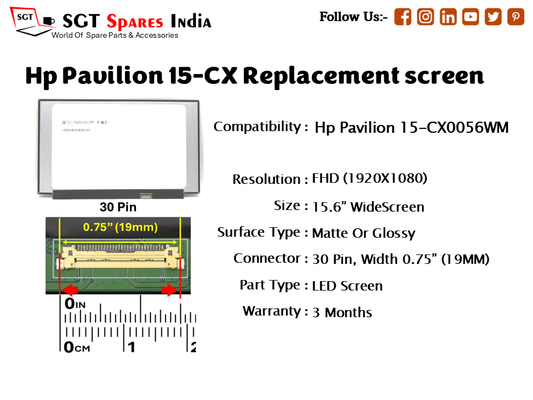 Hp Pavilion 15-CX Replacement screen