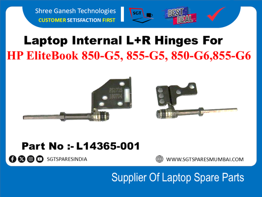 Laptop Internal L+R Hinges For HP EliteBook 850-G5, 855-G5, 850-G6,855-G6  Part No :- L14365-001