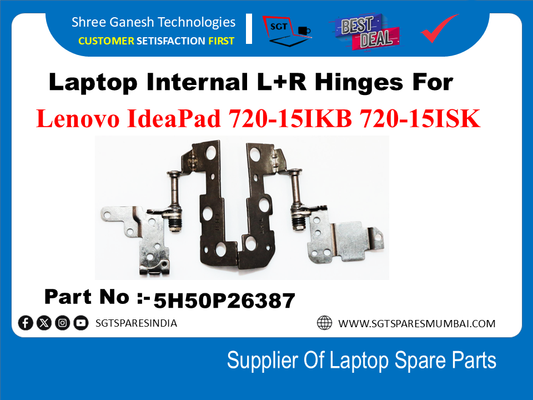 Laptop Internal L+R Hinges For Lenovo IdeaPad 720-15IKB 720-15ISK Part No :-5H50P26387