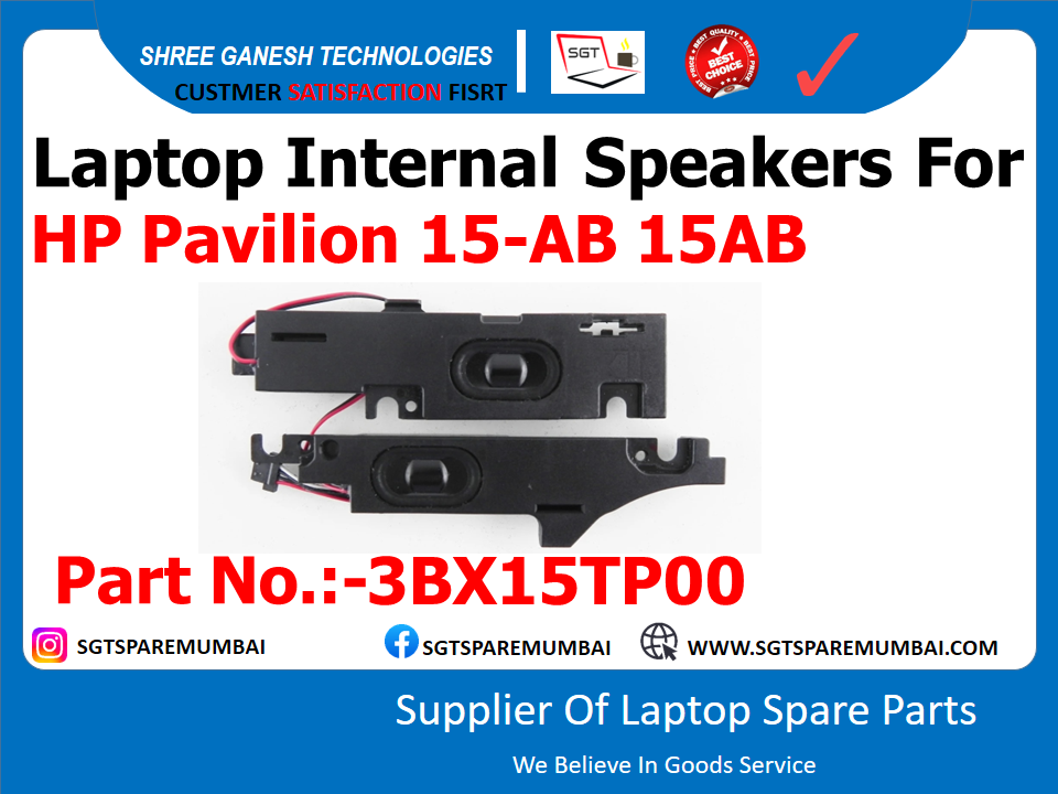 Laptop Internal Speakers For HP Pavilion 15-AB 15AB Part No.:-3BX15TP00