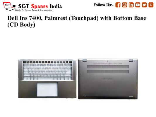 Dell Ins 7400, Palmrest (Touchpad) with Bottom Base (CD Body)