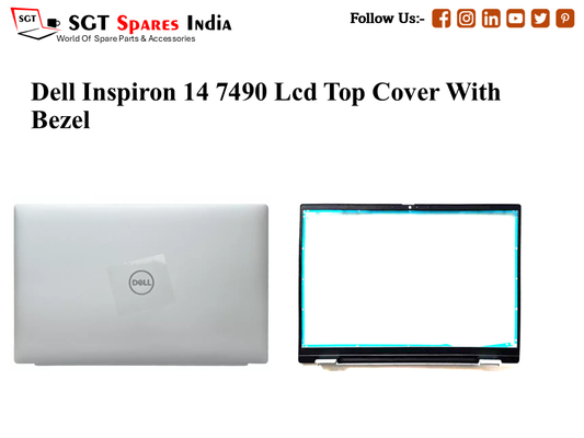 LAPTOP LCD TOP COVER WITH BAZEL FOR DELL INS 7490,