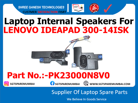 Laptop Internal Speakers For LENOVO IDEAPAD 300-14ISK Part No.:-PK23000N8V0