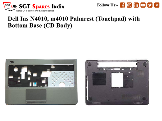Dell Ins N4010, m4010 Palmrest (Touchpad) with Bottom Base (CD Body)