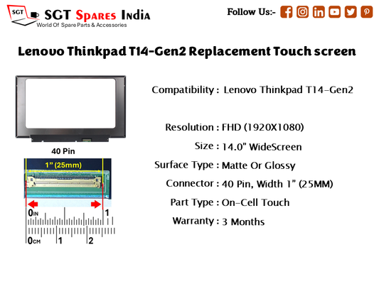 Lenovo Thinkpad T14-Gen2 Replacement Touch screen