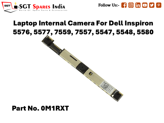 Laptop Internal Camera For Dell Inspiron 5576, 5577, 7559, 7557, 5547, 5548, 5580 Part No. 0M1RXT
