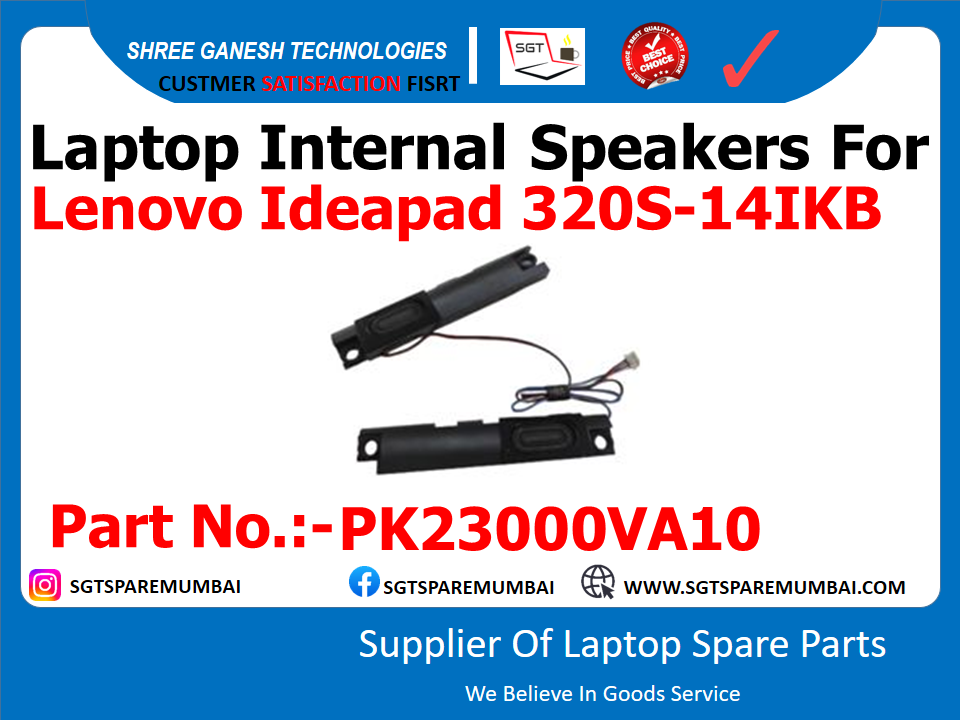 Laptop Internal Speakers For Lenovo Ideapad 320S-14IKB Part No.:-PK23000VA10 5SB0M65365