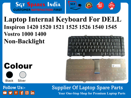 Laptop Internal Keyboard For DELL Inspiron 1420 1520 1521 1525 1526 1540 1545 Vostro 1000 1400 Non-Backlight Colour Black Silver