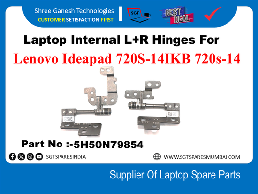 Laptop Internal L+R Hinges For Lenovo Ideapad 720S-14IKB 720s-14 Part No :-5H50N79854