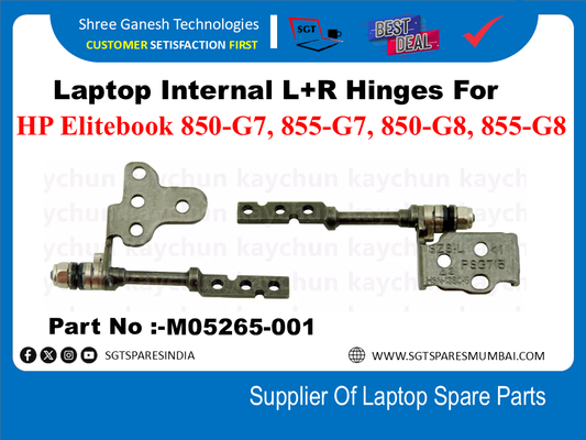 Laptop Internal L+R Hinges For HP Elitebook 850-G7, 855-G7, 850-G8, 855-G8  Part No :- M05265-001