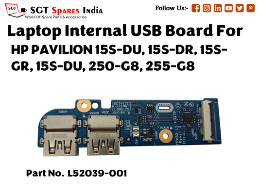 laptop Internal USB or IO board For HP PAVILION 15S DU, 15S DR, 15S GR, 15S DU, 250 G8, 255 G8 Part no. L52039 001