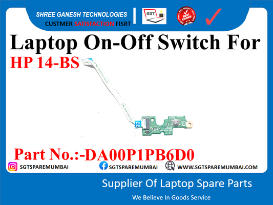 Laptop On-Off Switch For HP 14-BS, 14Q-BU, 14-BW, 240-G6, 245-G6