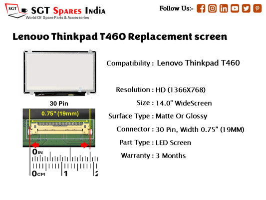 Lenovo Thinkpad T460 Replacement screen