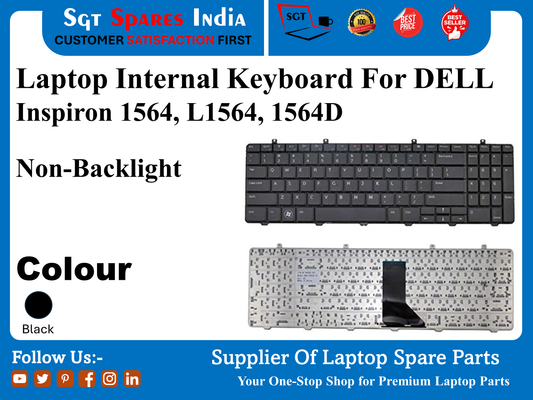 Laptop Internal Keyboard For DELL Inspiron 1564, L1564, 1564D Non-Backlight Colour Black