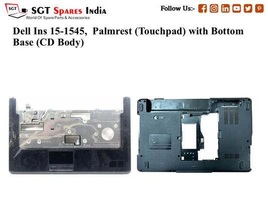 Dell Ins 15-1545, Palmrest (Touchpad) with Bottom Base (CD Body)