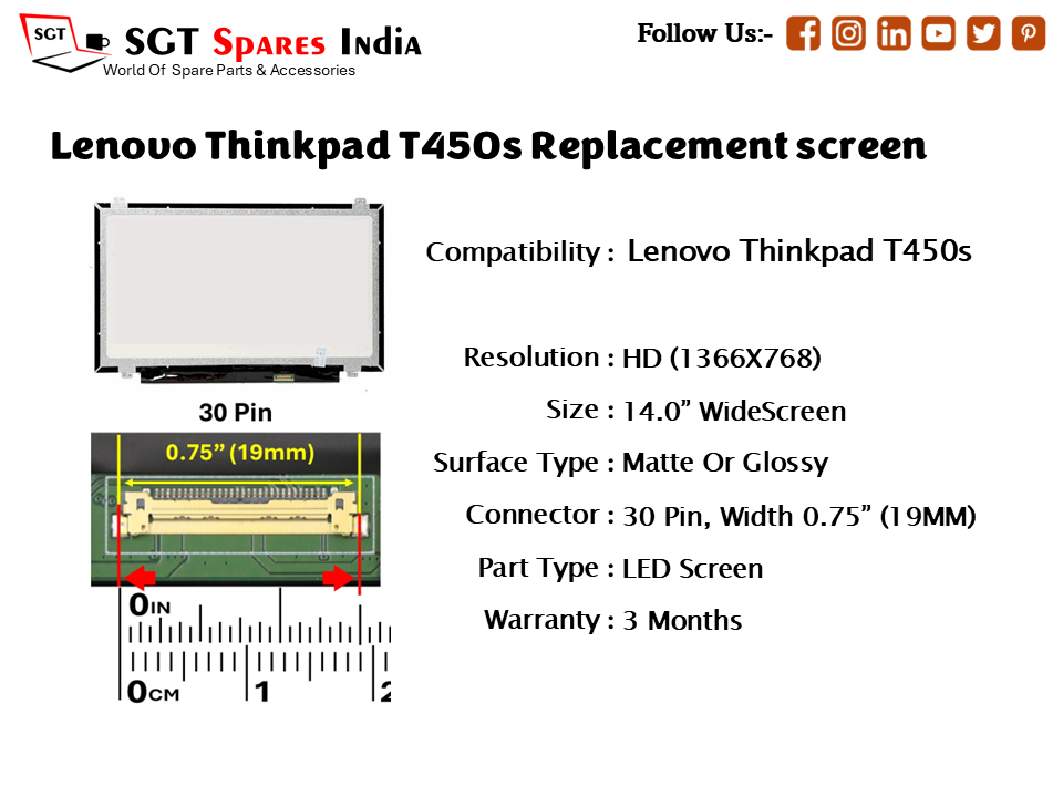 Lenovo Thinkpad T450s Replacement screen