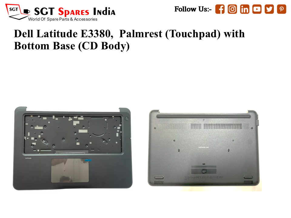 Dell Latitude E3380, Palmrest (Touchpad) with Bottom Base (CD Body)