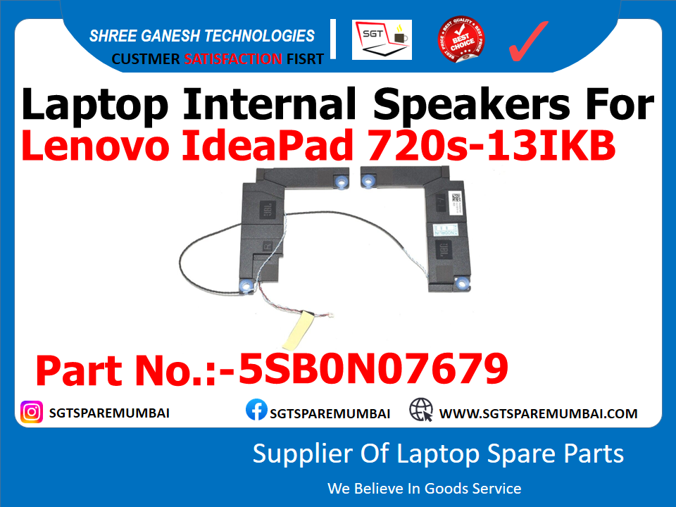 Laptop Internal Speakers For Lenovo IdeaPad 720s-13IKB Part No.:-5SB0N07679