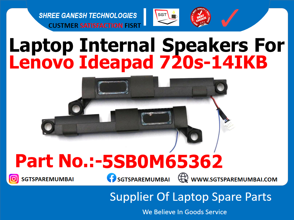 Laptop Internal Speakers For Lenovo Ideapad 720s-14IKB Part No.:-5SB0M65362