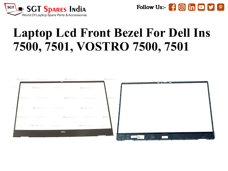 Laptop Lcd Front Bezel For Dell Ins 7500, 7501, VOSTRO 7500, 7501